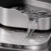The silver smart water dispenser is designed with a circulating water system from the upper layer to the lower storage area Application Scenario